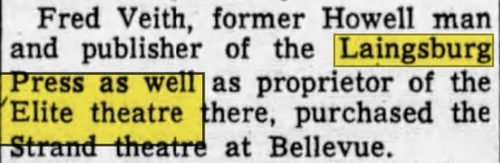 Elite Theatre - Oct 26 1960 Article